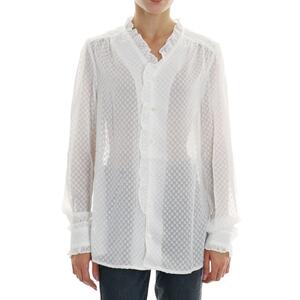 CAMICIA FLOCCATA BIANCO
